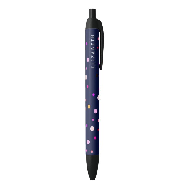 Pretty Poppin' Polka Dots Personalized Pen (Bottom (Vertical))