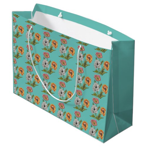 Pretty Poppy Wrapping Paper Large Gift Bag