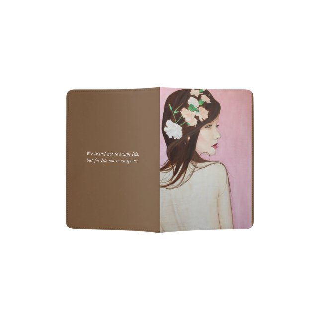 Pretty Portrait Passport Holder (Opened)