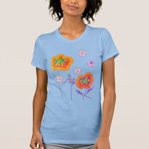 Pretty Posies Abstract Floral Art to Wear T_Shirt