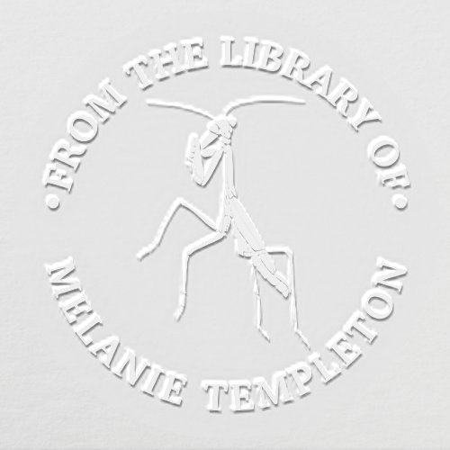 Pretty Praying Mantis Silhouette From the library Embosser