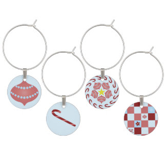 Pretty Preppy Christmas Wine Charm