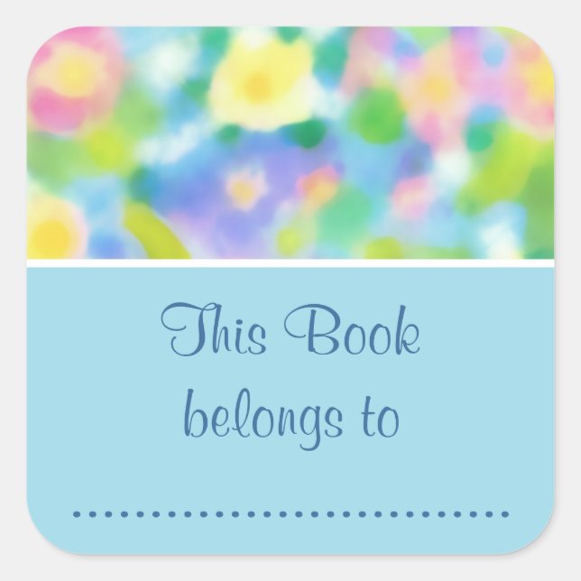 Pretty Primroses Stick-on Bookplates to Customize (Front)