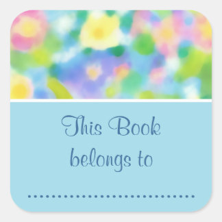 Pretty Primroses Stick-on Bookplates to Customize
