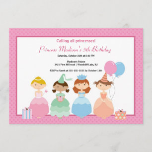 Pretty Princess Birthday Party Invitation
