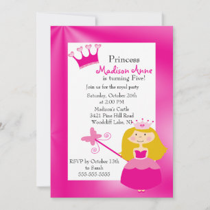 Pretty Princess Birthday Party Invitation