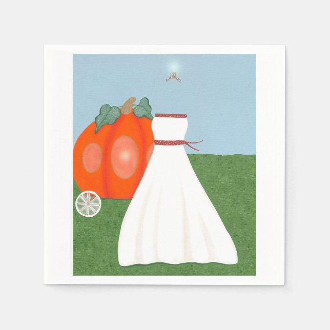 Pretty Princess Bridal Shower Paper Napkins (Front)