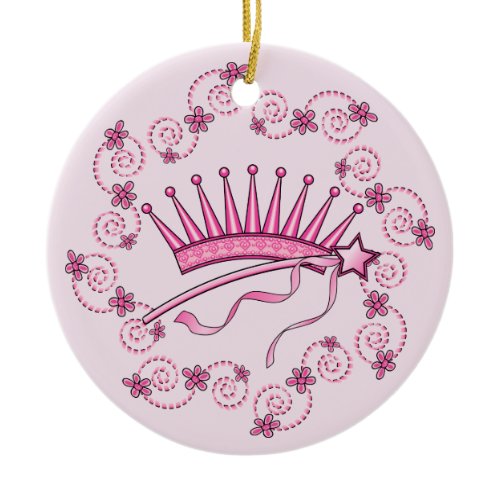 Pretty Princess Crown Ceramic Ornament