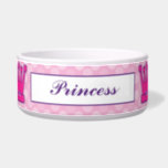 Pretty Princess Crown Personalized Dog Bowls at Zazzle