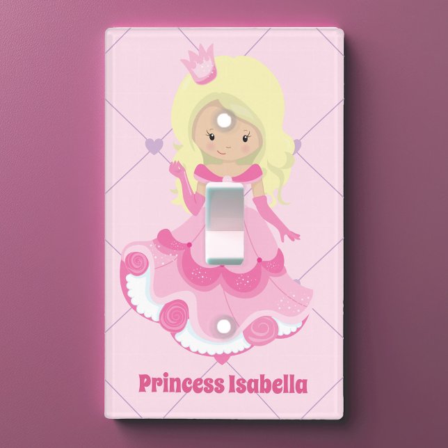 Pretty Princess Girls Custom Children's Room Light Switch Cover (Creator Uploaded)
