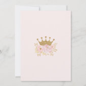 Pretty Princess Gold Crown Pink Floral Baby Shower Invitation | Zazzle