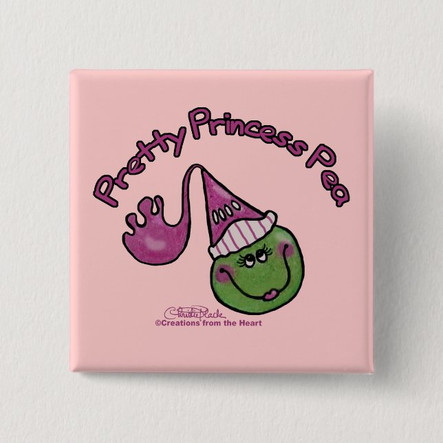 Pretty Princess Pea Button (Front)