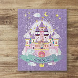 Pretty Princess Personalized Jigsaw Puzzle<br><div class="desc">Treat that special little girl to a whimsical puzzle where she is the princess!</div>