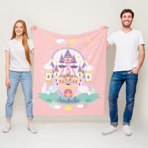 Pretty Princess Personalized Pink Fleece Blanket