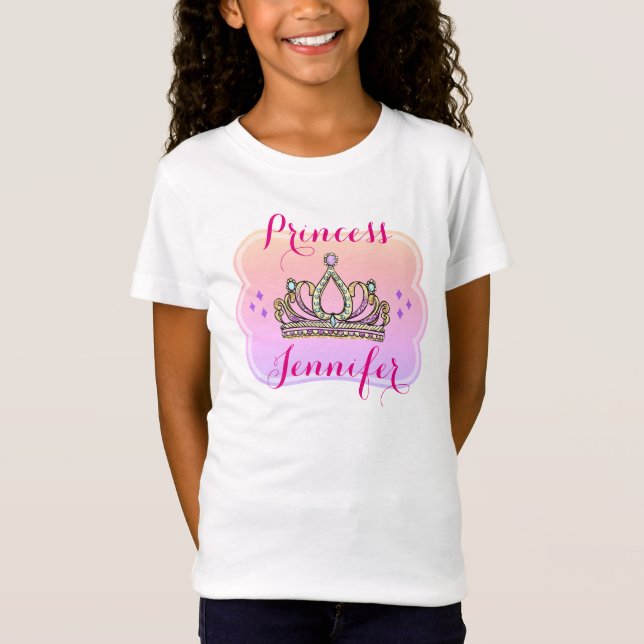 Pretty Princess Personalized T-Shirt (Front)