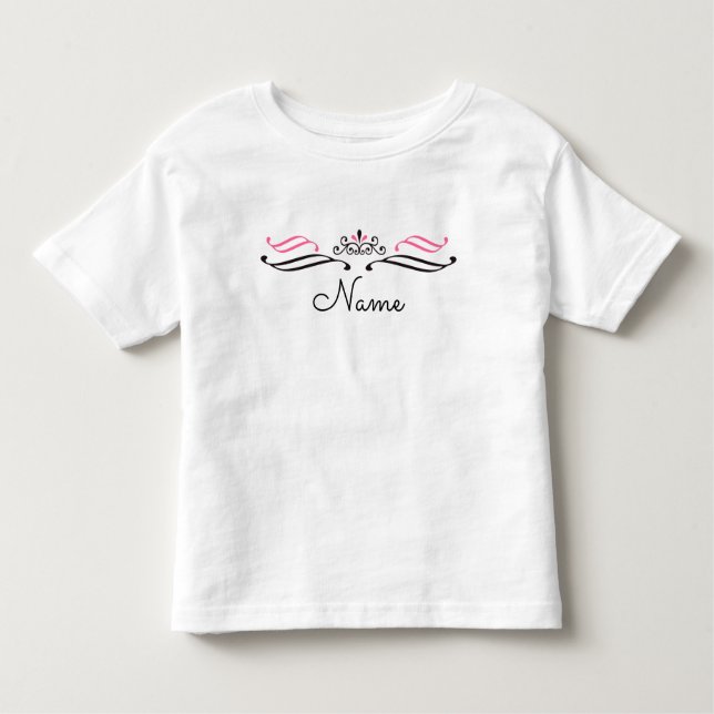 Pretty princess personalized t-shirt for toddlers (Front)