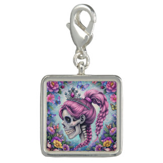 Pretty Princess Skull Charm Bracelet
