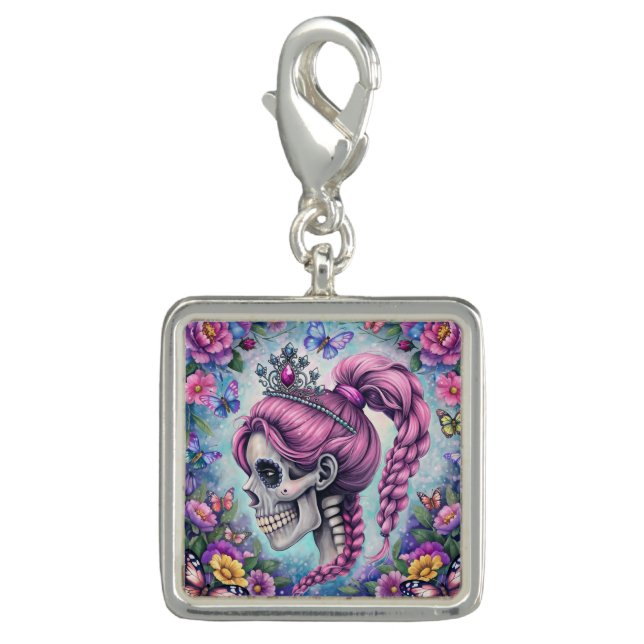 Pretty Princess Skull Charm Bracelet (Front)