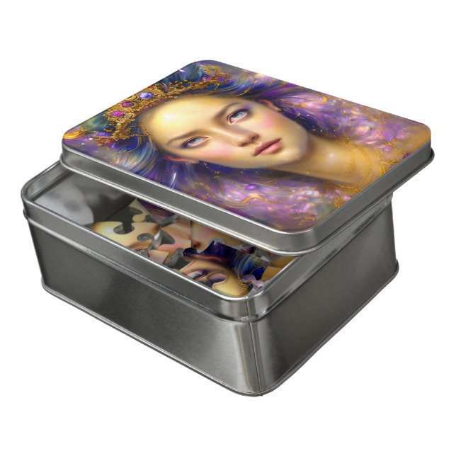 Pretty Princess Warrior Ethereal Goddess  Jigsaw Puzzle (Lid Open)