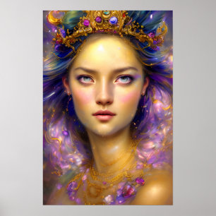 Pretty Princess Warrior Ethereal Goddess Poster