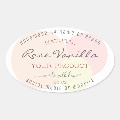 Pretty Product Packaging Labels Pastel Watercolor 