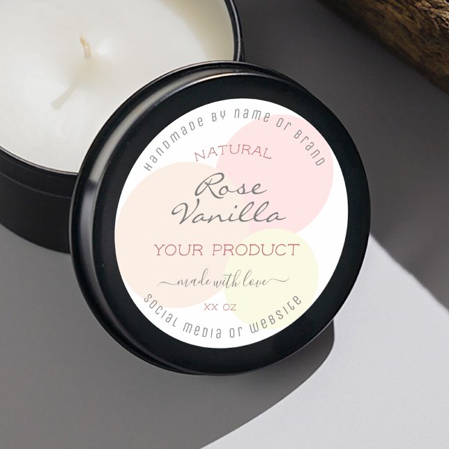 Pretty Product Packaging Labels Pastel Watercolor  (Creator Uploaded)