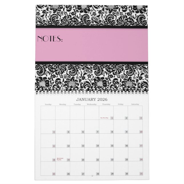 Pretty & Professional Calendar (Jan 2026)