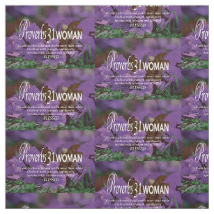 Pretty PROVERBS 31 Purple Floral Fabric