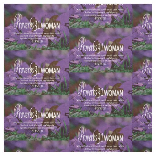 Pretty PROVERBS 31 Purple Floral Fabric