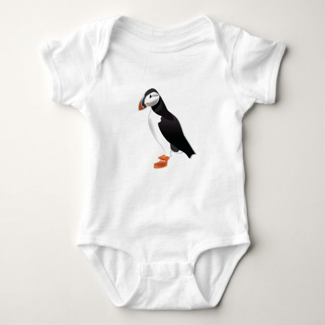 Pretty Puffin Baby Bodysuit (Front)
