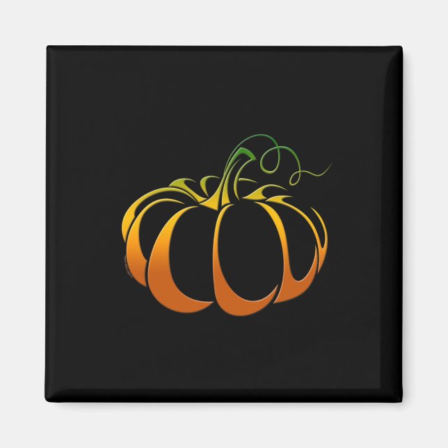 Pretty Pumpkin in Shades of Autumn Fall  Magnet (Front)