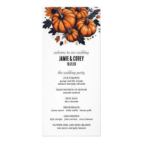 Pretty Pumpkins Ceremony Program