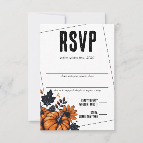 Pretty Pumpkins RSVP Card