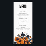 Pretty Pumpkins Wedding Menu<br><div class="desc">Bright,  bold pumpkins,  flowers,  and leaves are perfect for Halloween or Fall. If you would like help customizing this design,  please feel free to message us!</div>