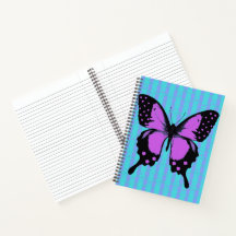 Pretty Punk Butterfly Design Notebook