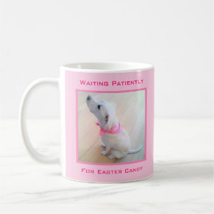 Pretty Puppy Dog Wearing Pink Scarf Easter Gift Coffee Mug