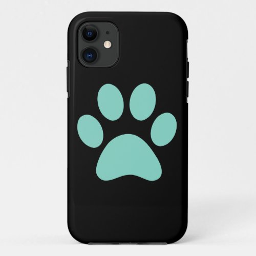 Pretty Puppy Paw Print iPhone 11 Case