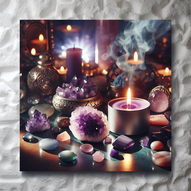 Pretty Purple Amethyst Gems and Crystals Acrylic Print (Creator Uploaded)
