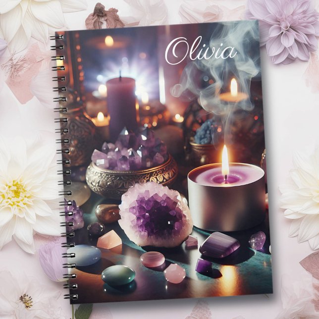 Pretty Purple Amethyst Gems and Crystals Notebook (Creator Uploaded)