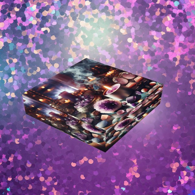 Pretty Purple Amethyst Gems and Crystals Paperweight (Creator Uploaded)