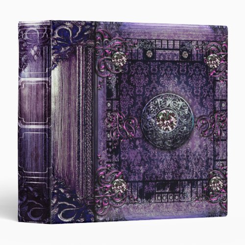 Pretty Purple Ancient Tome Medieval Magic Book Binder