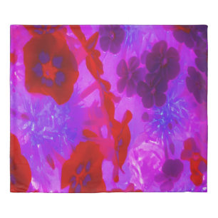 Pretty Purple and Red Garden Phlox Flowers Duvet Cover