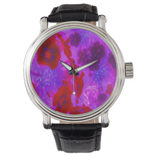 Pretty Purple and Red Garden Phlox Flowers Watch