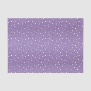 Pretty Purple and White Stars Tissue Paper