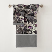 Pretty Purple, Black, Silver and Taupe Christmas