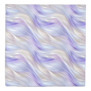 Pretty Purple Blue Pearl White Floral Duvet Cover