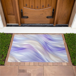 Pretty Purple Blue Pearl White Swirls Doormat