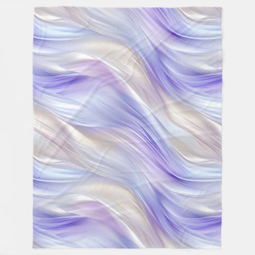 Pretty Purple Blue Pearl White Swirls Fleece Blanket