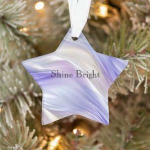 Pretty Purple Blue Pearl White Swirls Ornament