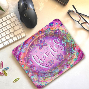 Fearless Fame Ghost Doodle Mouse Pad